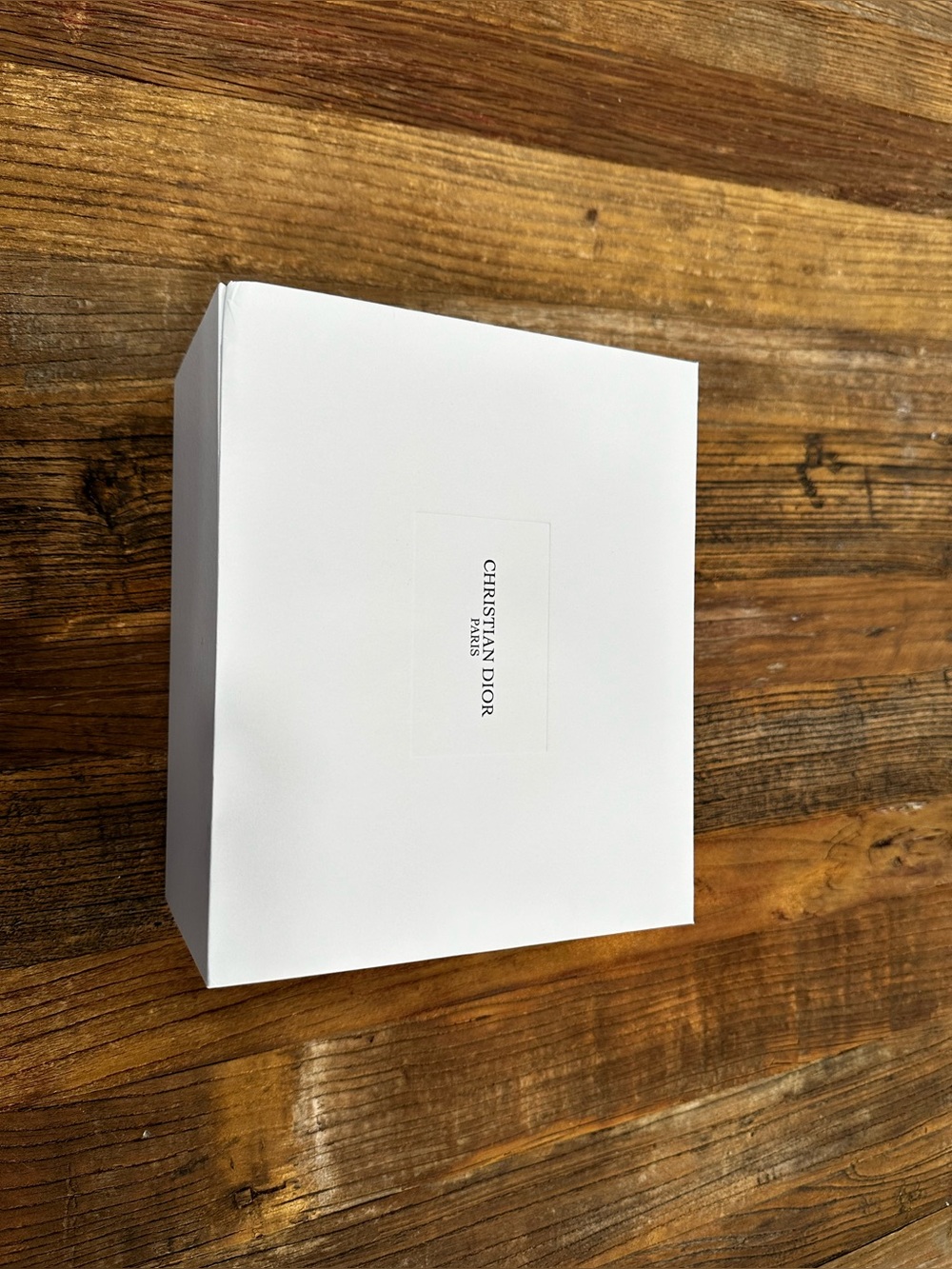 Dior White Branded Gift Box with Black Logo